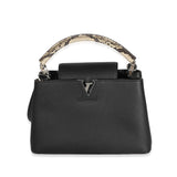 Louis Vuitton Louis Vuitton Black Taurillon Python Capucines PM