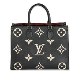 Louis Vuitton Louis Vuitton Black Beige Monogram Giant Empreinte OnTheGo MM