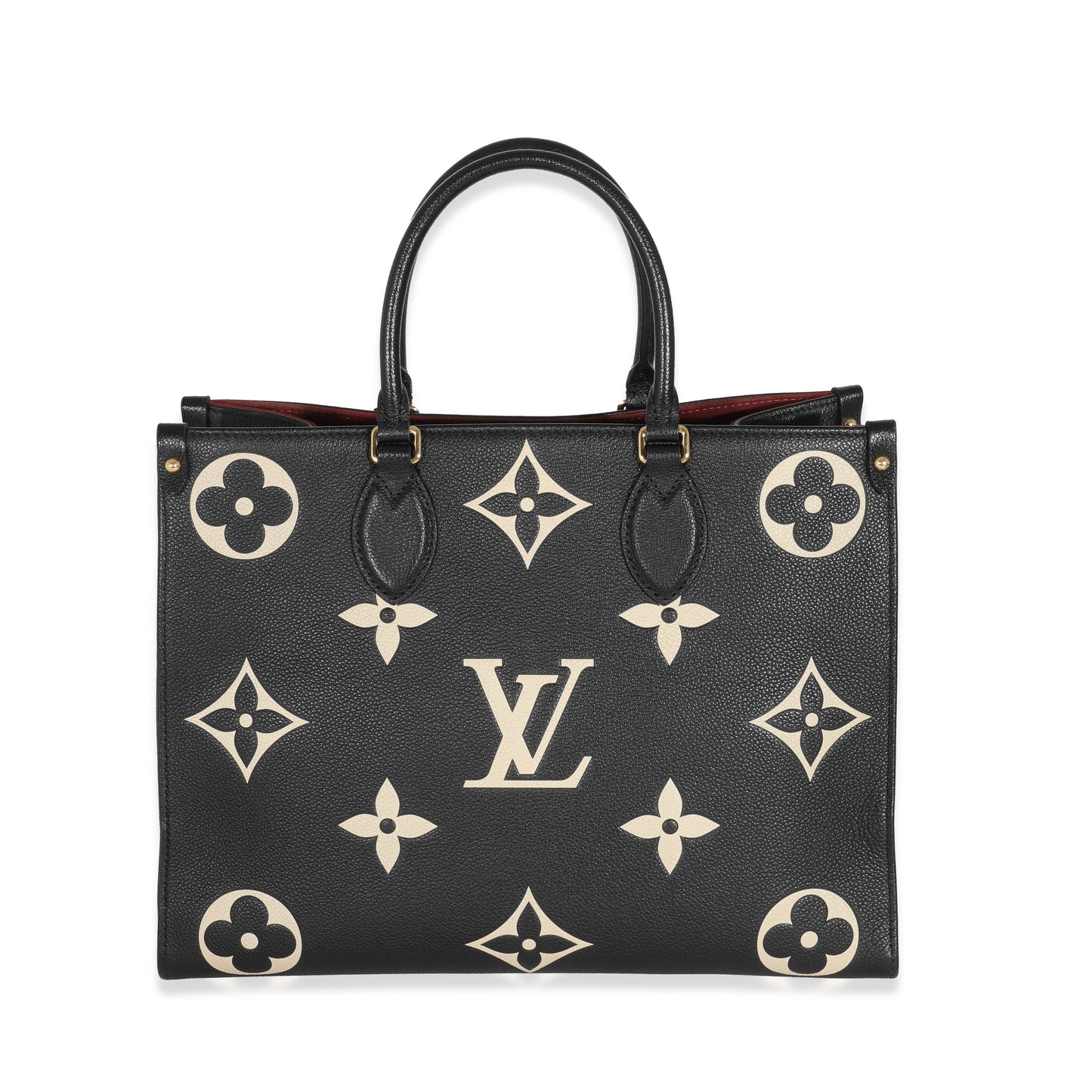 Louis Vuitton Louis Vuitton Black Beige Monogram Giant Empreinte OnTheGo MM