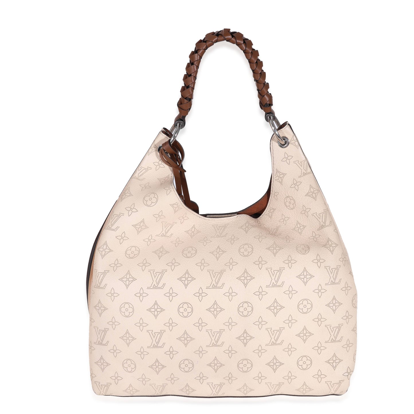 Louis Vuitton Louis Vuitton Cream Mahina Carmel Hobo