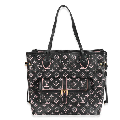 Louis Vuitton Louis Vuitton Black Pink Monogram Canvas Fall For You Neverfull MM