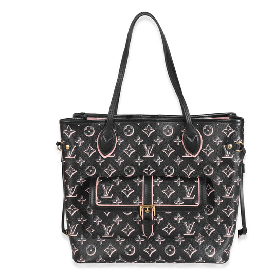 Louis Vuitton Louis Vuitton Black Pink Monogram Canvas Fall For You Neverfull MM