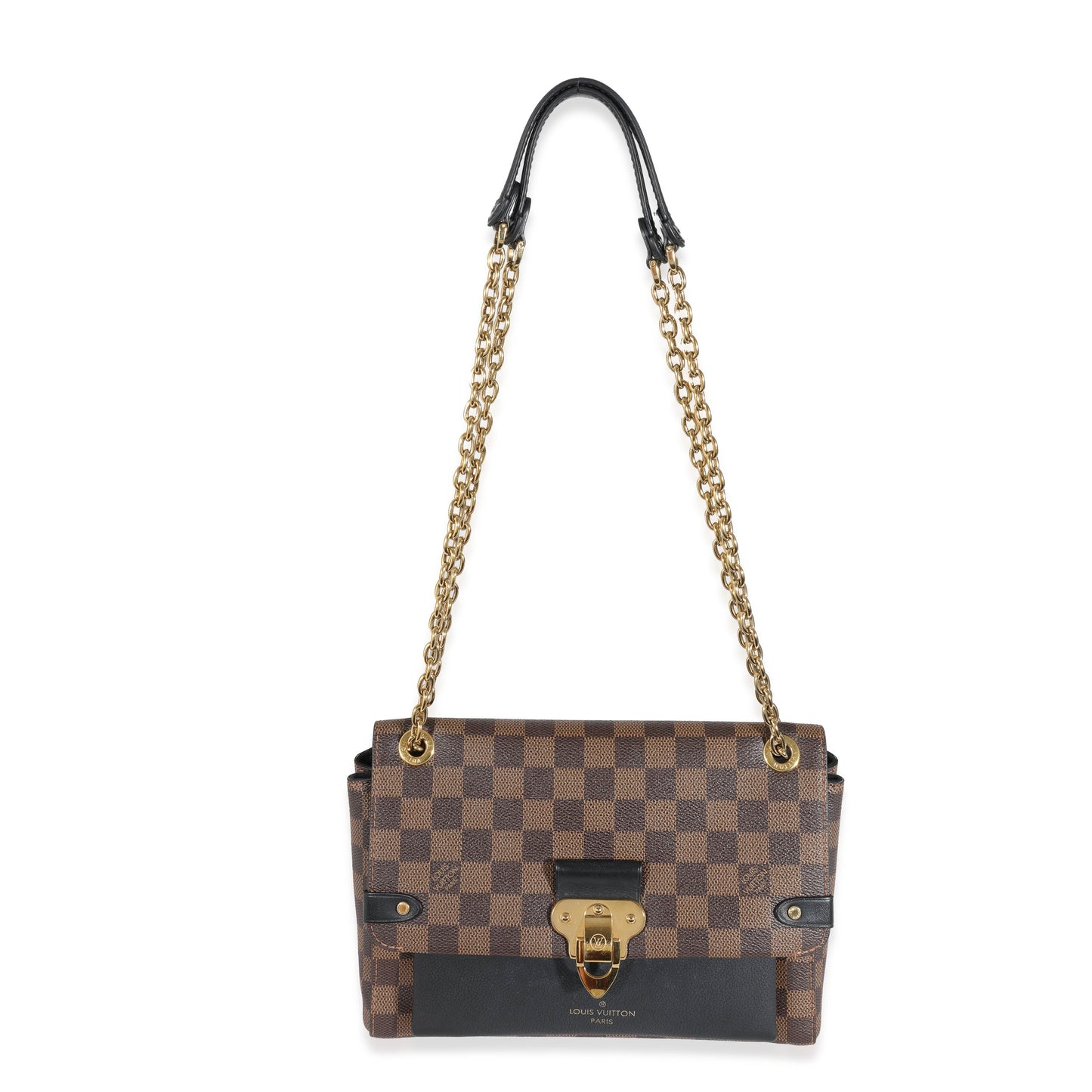Louis Vuitton Louis Vuitton Black Calfskin Damier Ebene Canvas Vavin PM
