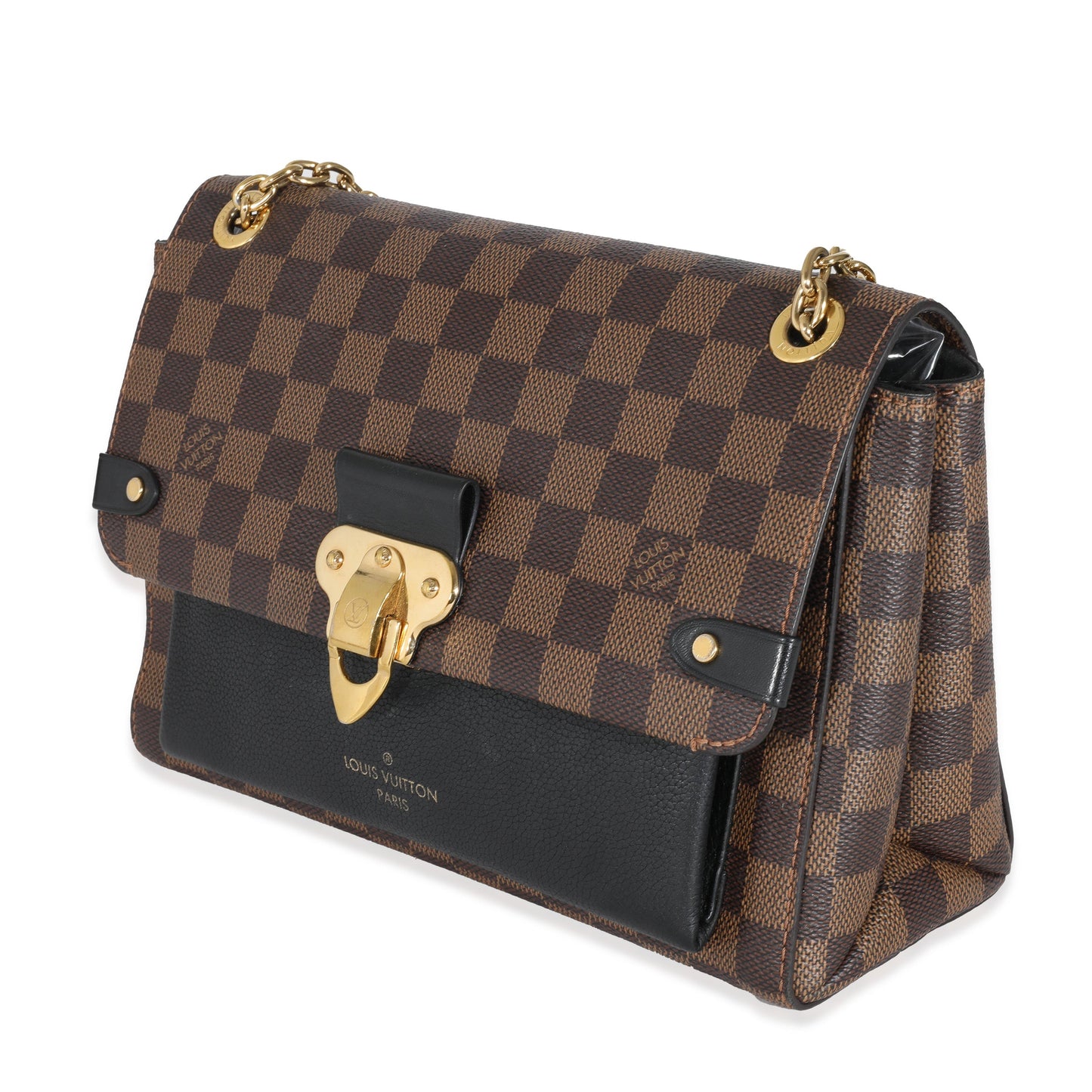 Louis Vuitton Louis Vuitton Black Calfskin Damier Ebene Canvas Vavin PM