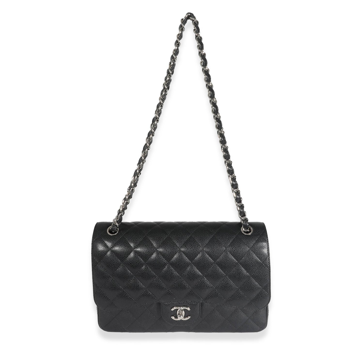 Chanel Black Caviar Jumbo Classic Double Flap Bag