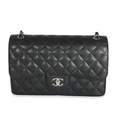 Chanel Black Caviar Jumbo Classic Double Flap Bag