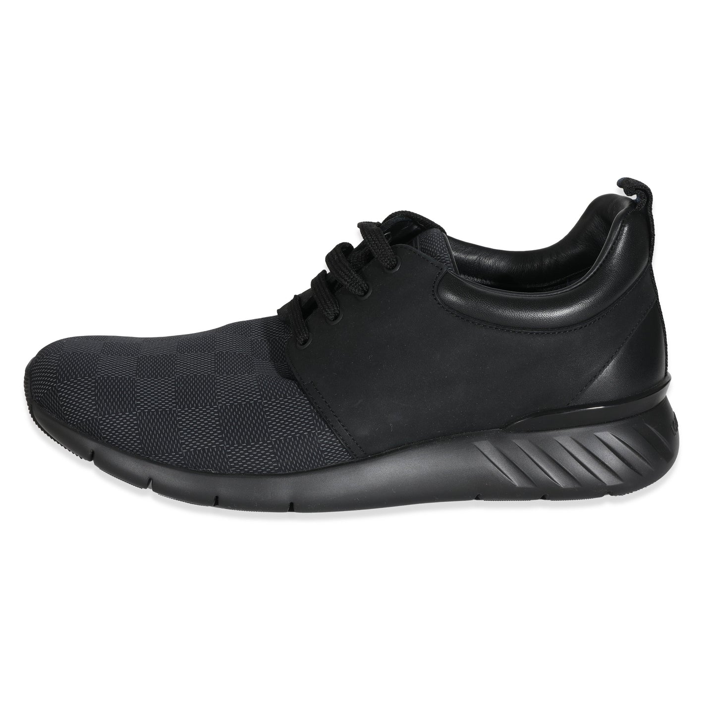 Louis Vuitton Black Damier Nylon Nubuck Fastlane Sneakers