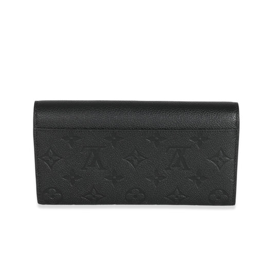 Louis Vuitton Louis Vuitton Black Empreinte Sarah Wallet