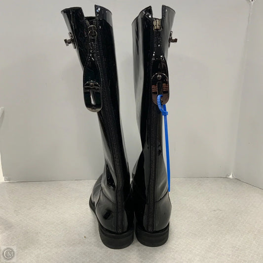 Boots Luxury Designer By Burberry In Black, Size: 8.5