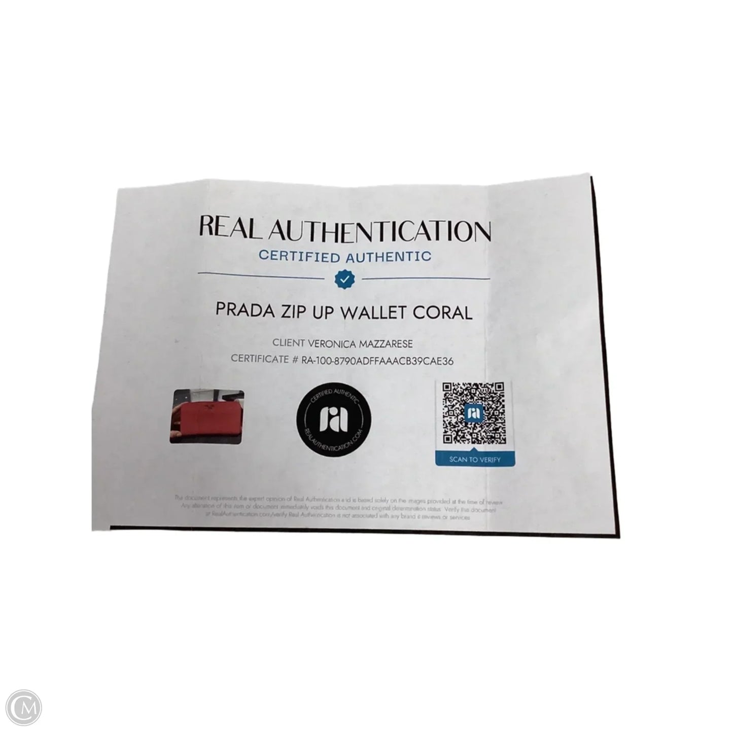 Wallet Luxury Designer By Prada, Size: Medium
