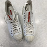 Shoes Luxury Designer By Prada In White, Size: 9.5