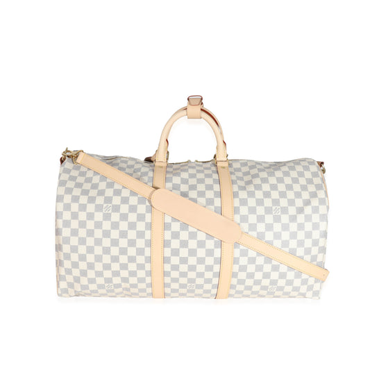 Louis Vuitton Louis Vuitton Damier Azur Canvas Keepall Bandoulière 55