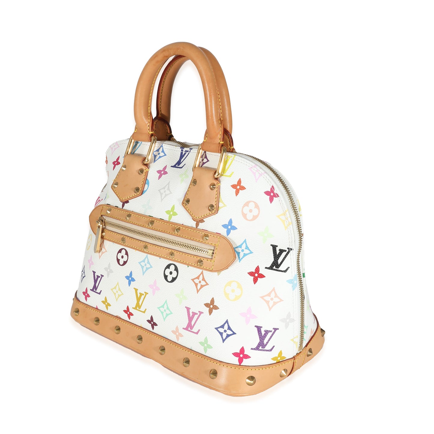 Louis Vuitton x Takashi Murakami White Monogram Multicolore Canvas Alma PM