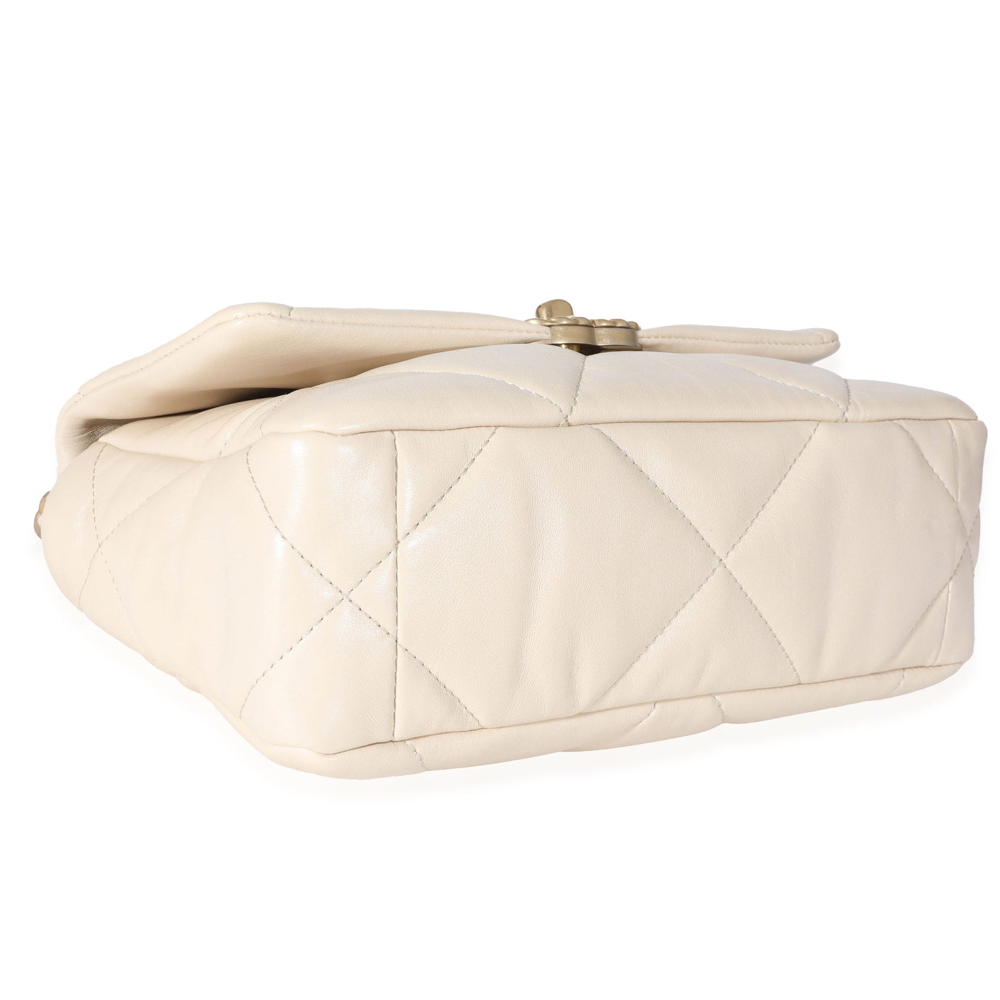 Chanel 21P Beige Goatskin Medium Chanel 19 Flap Bag