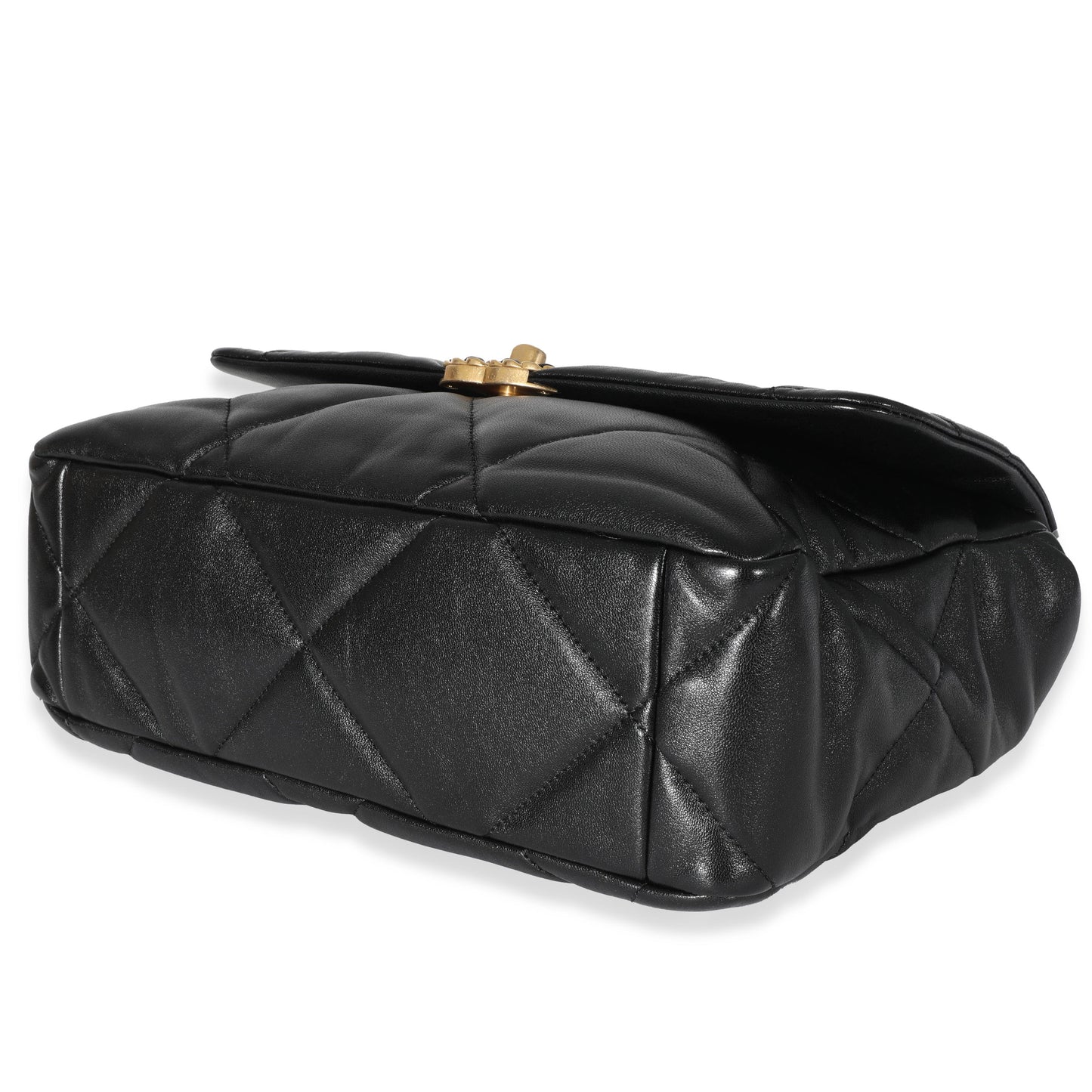 Chanel Black Quilted Goatskin Chanel 19 Flap Bag