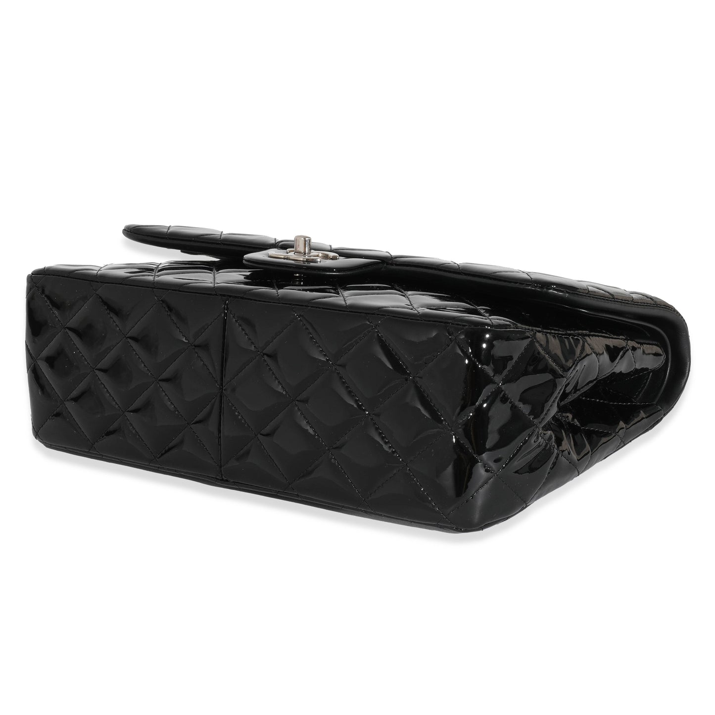 Chanel Black Patent Classic Jumbo Flap Bag