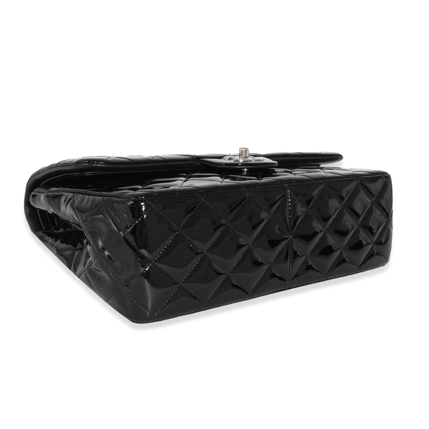 Chanel Black Patent Classic Jumbo Flap Bag
