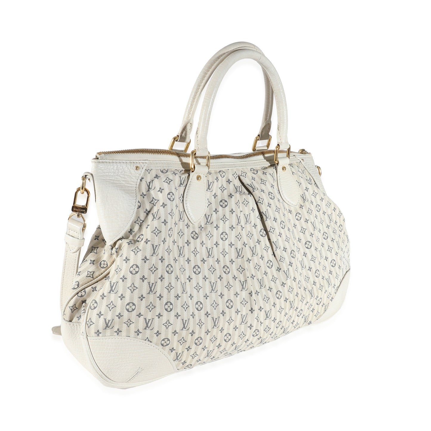 Louis Vuitton Louis Vuitton White Blue Mini Lin Croisette Marina GM
