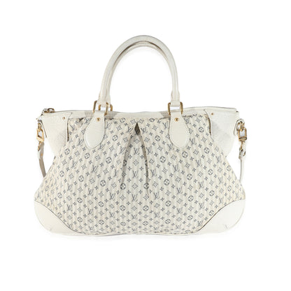 Louis Vuitton Louis Vuitton White Blue Mini Lin Croisette Marina GM