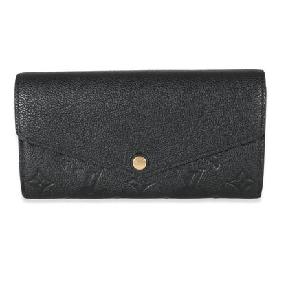 Louis Vuitton Louis Vuitton Black Empreinte Sarah Wallet