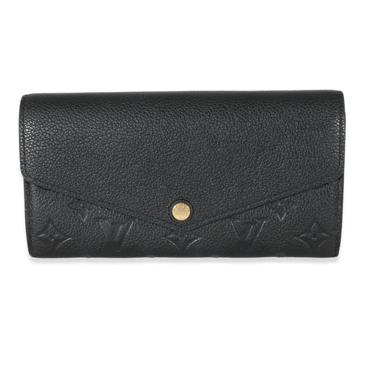 Louis Vuitton Louis Vuitton Black Empreinte Sarah Wallet