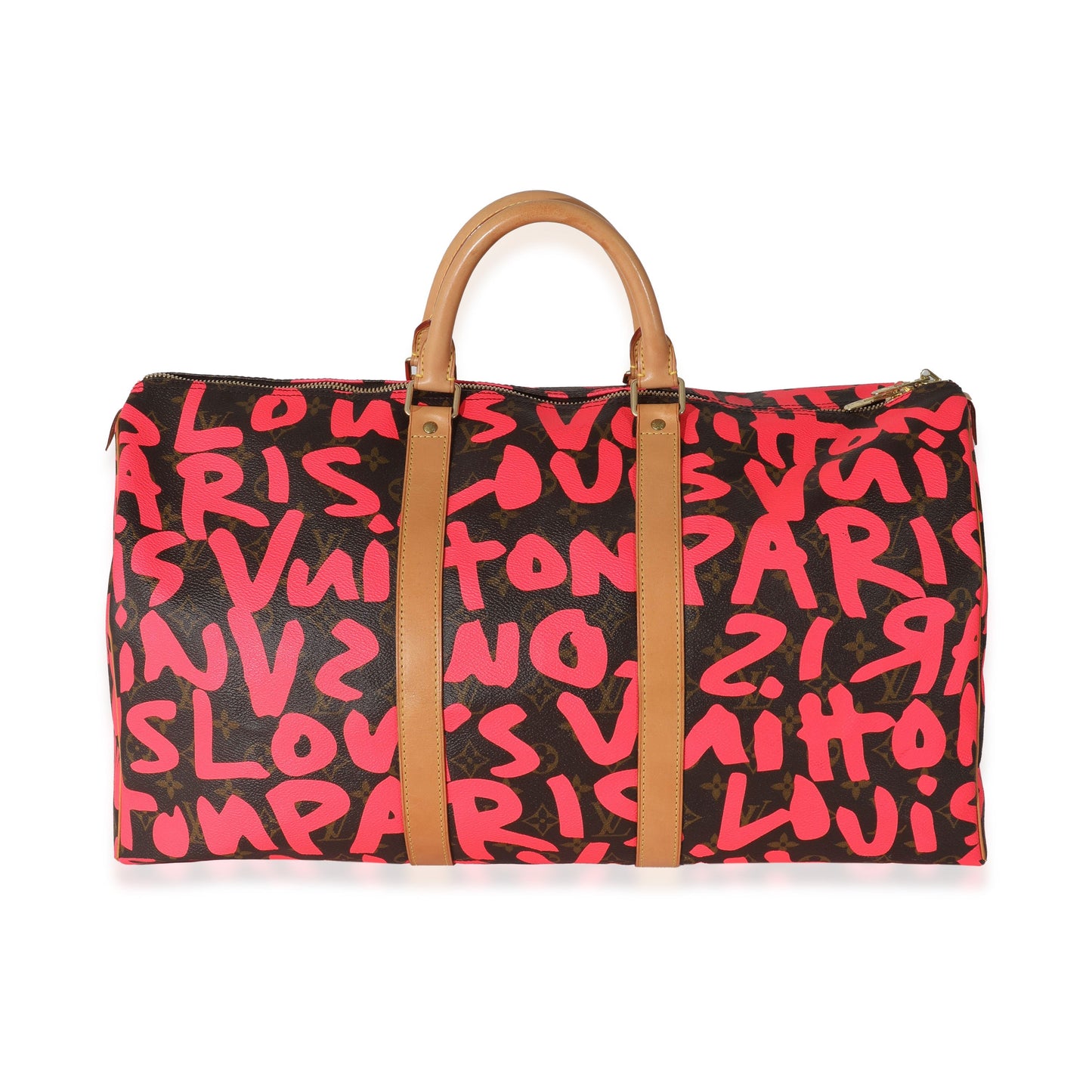 Louis Vuitton Louis Vuitton x Stephen Spro  Pink Monogram Graffiti Keepall 50