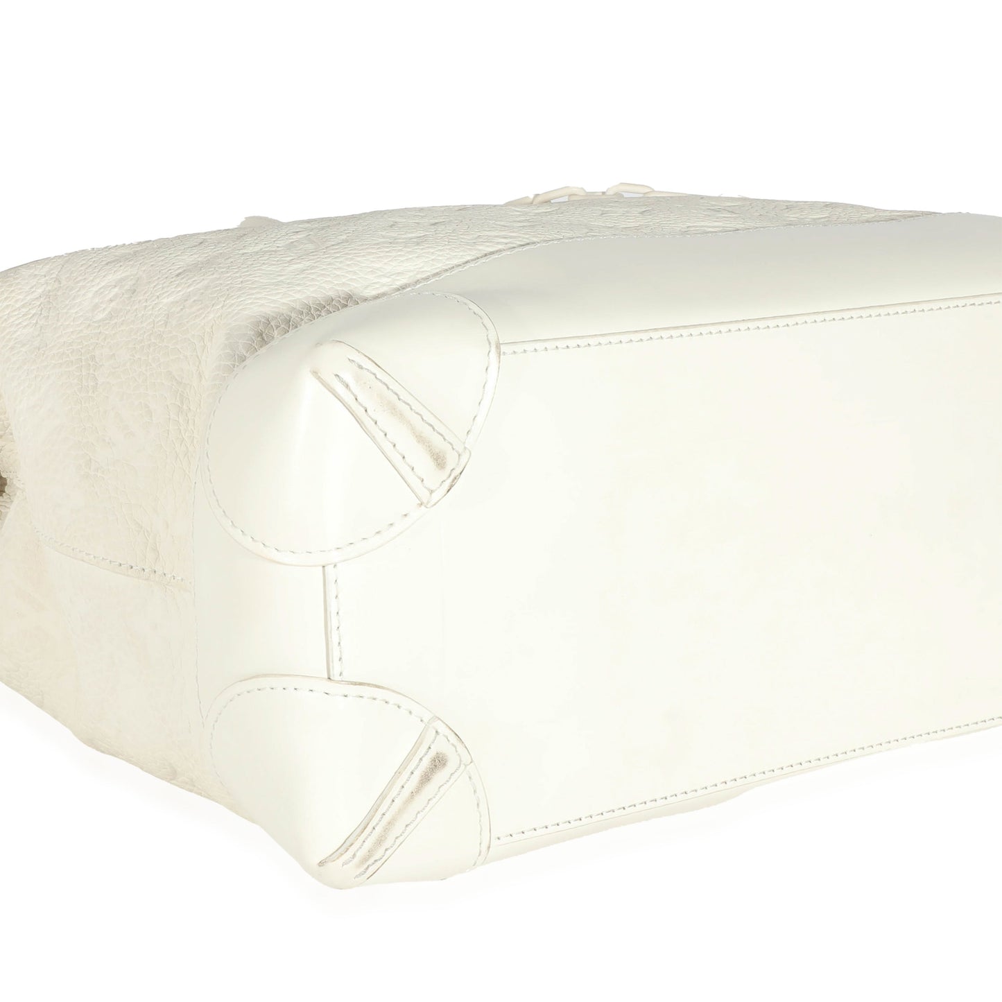 Louis Vuitton Louis Vuitton White Monogram Taurillon Leather Steamer PM