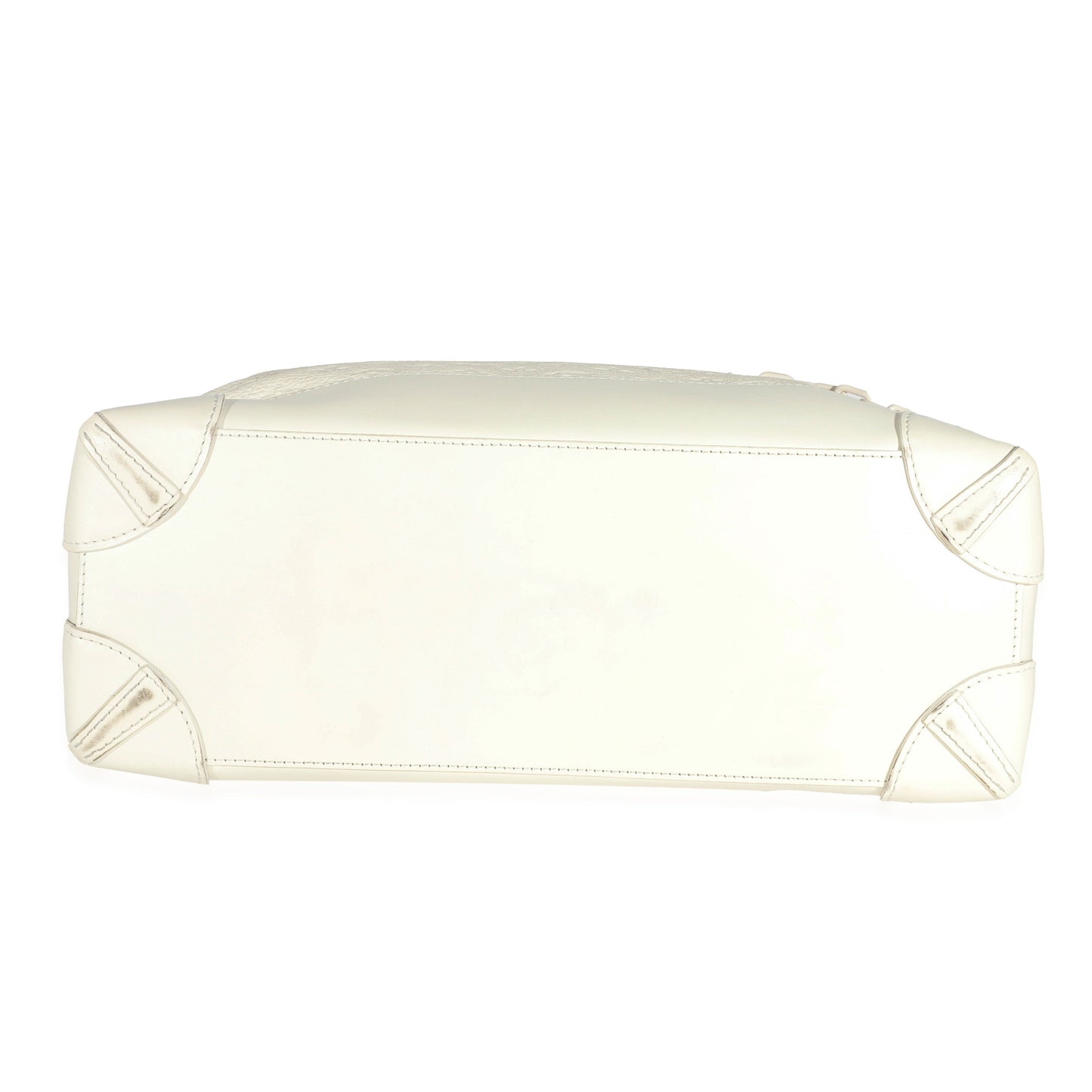 Louis Vuitton Louis Vuitton White Monogram Taurillon Leather Steamer PM