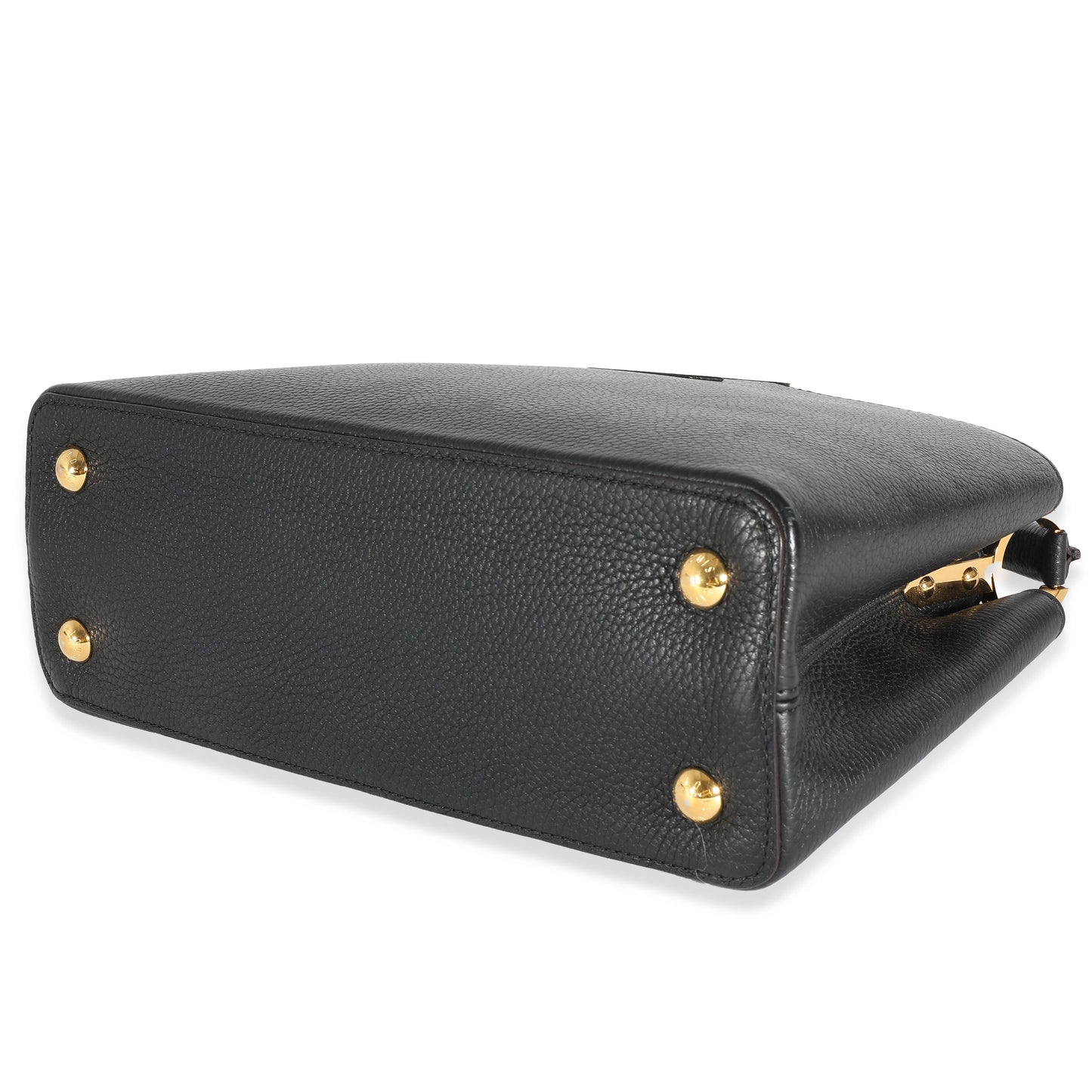 Louis Vuitton Black Taurillon Capucines MM