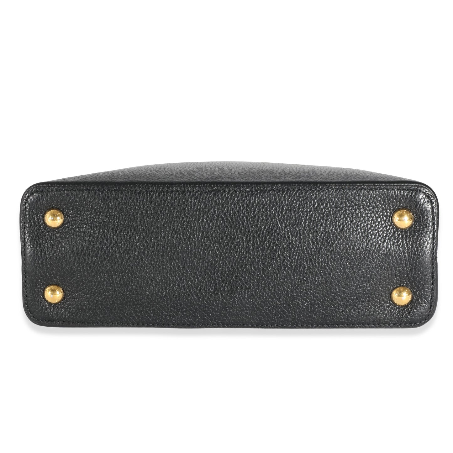 Louis Vuitton Black Taurillon Capucines MM