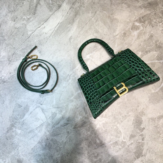 BLN-Ciaga Hourglass Small Handbag In Dark Green, For Women,  Bags 9in/23Amelia5935461LRGM3011
