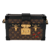 Louis Vuitton Louis Vuitton Monogram Canvas Black Calfskin Petite Malle