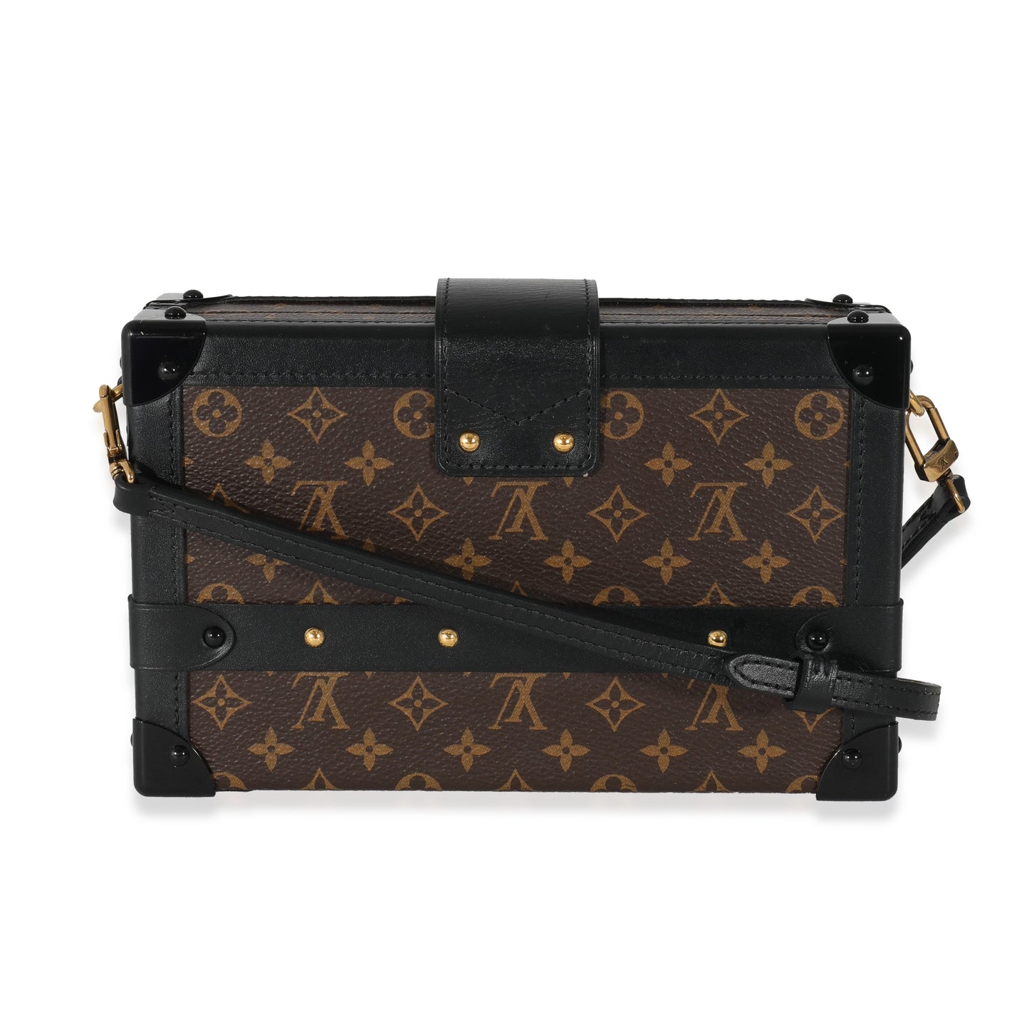 Louis Vuitton Louis Vuitton Monogram Canvas Black Calfskin Petite Malle