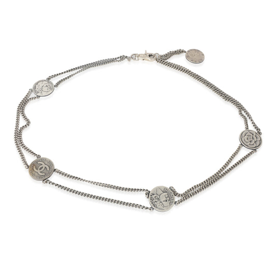 Chanel 2008 A Coco Medallion Belt Silver-Toned