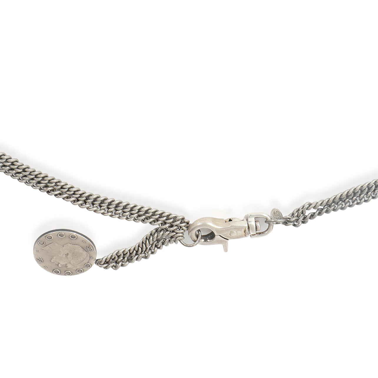 Chanel 2008 A Coco Medallion Belt Silver-Toned
