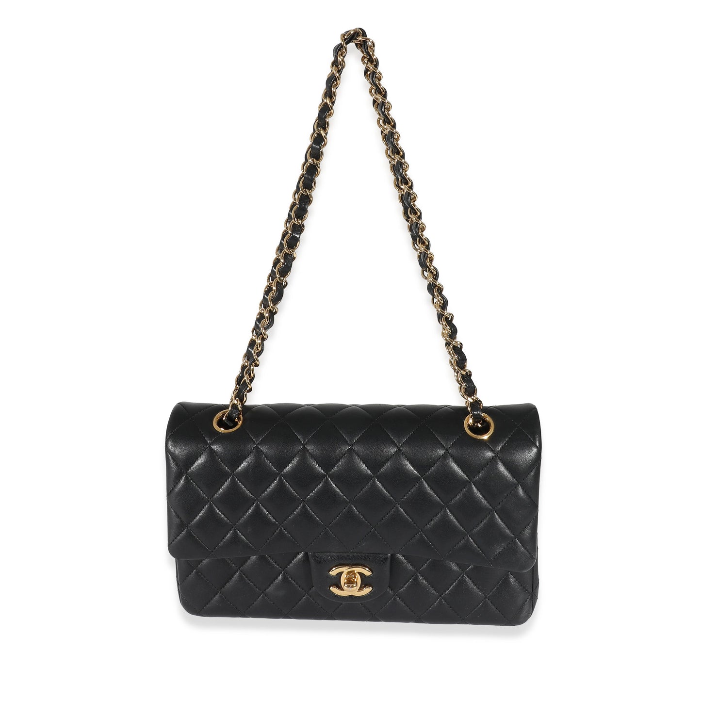 Chanel Black Lambskin Medium Classic Double Flap Bag