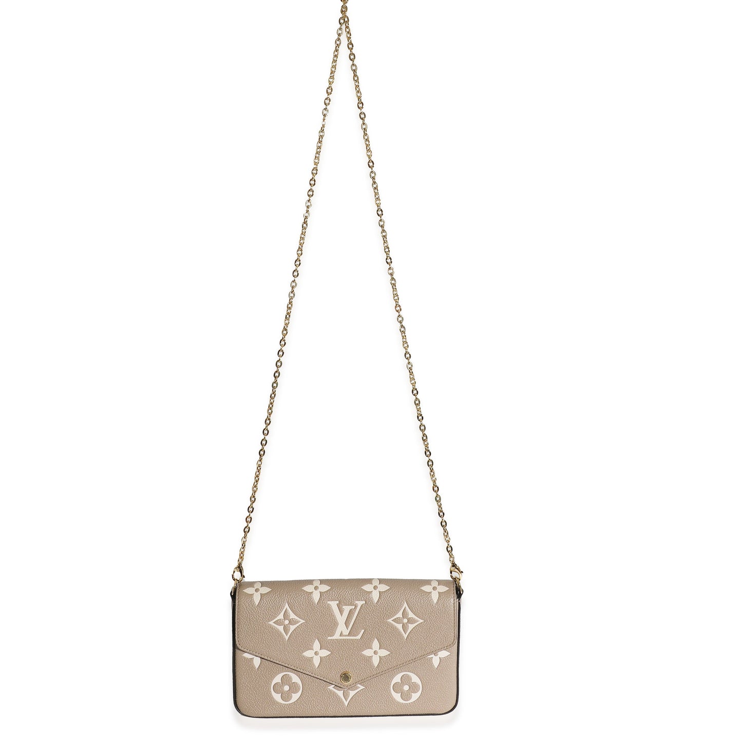 Louis Vuitton Louis Vuitton Tourterelle Creme Empreinte Monogram Giant Félicie Pochette