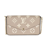 Louis Vuitton Louis Vuitton Tourterelle Creme Empreinte Monogram Giant Félicie Pochette