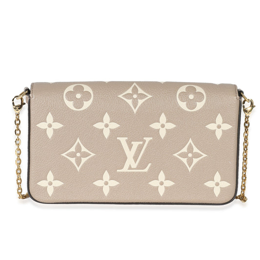Louis Vuitton Louis Vuitton Tourterelle Creme Empreinte Monogram Giant Félicie Pochette