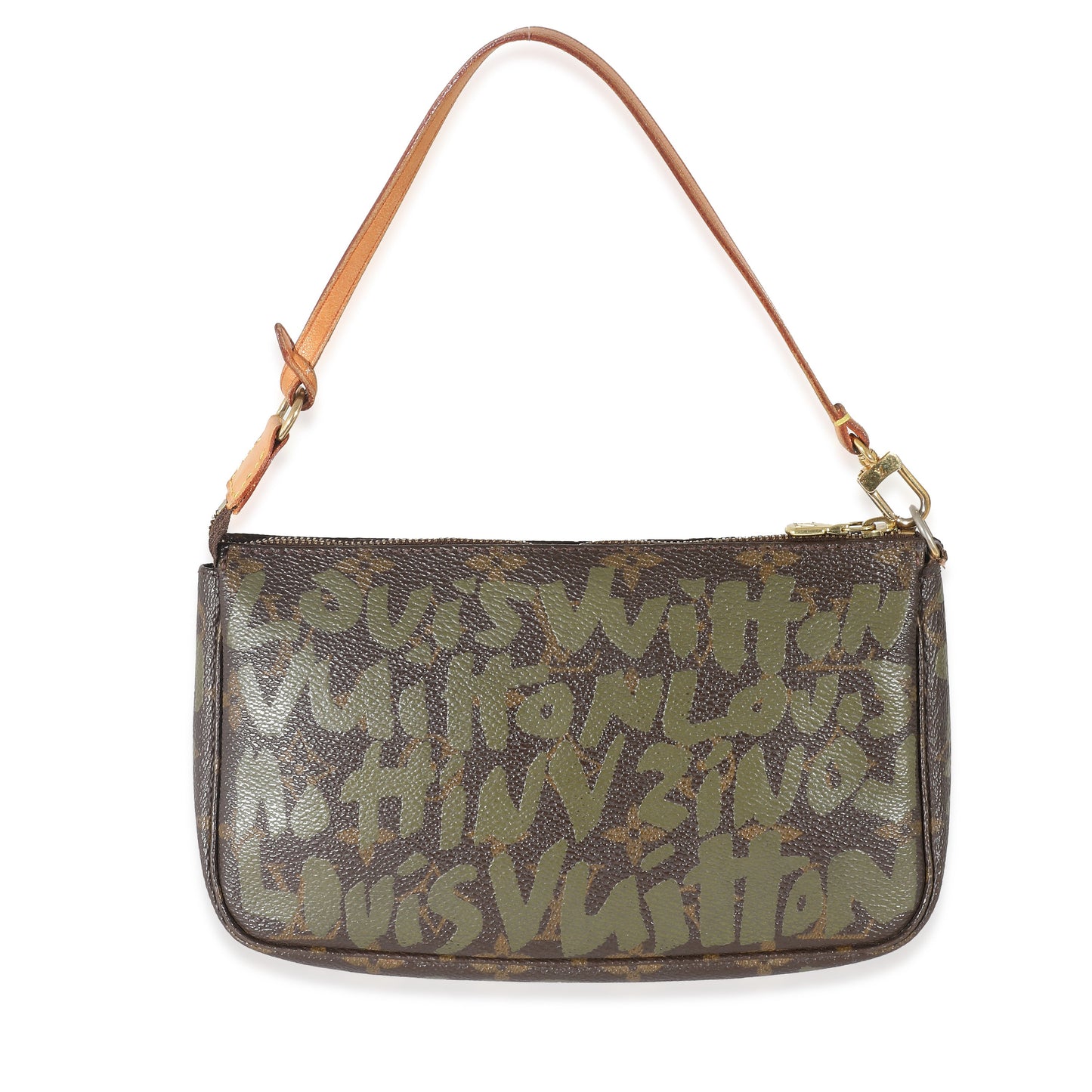 Louis Vuitton Louis Vuitton x Stephen Spro  Kaki Monogram Graffiti Canvas Pochette Accessoir