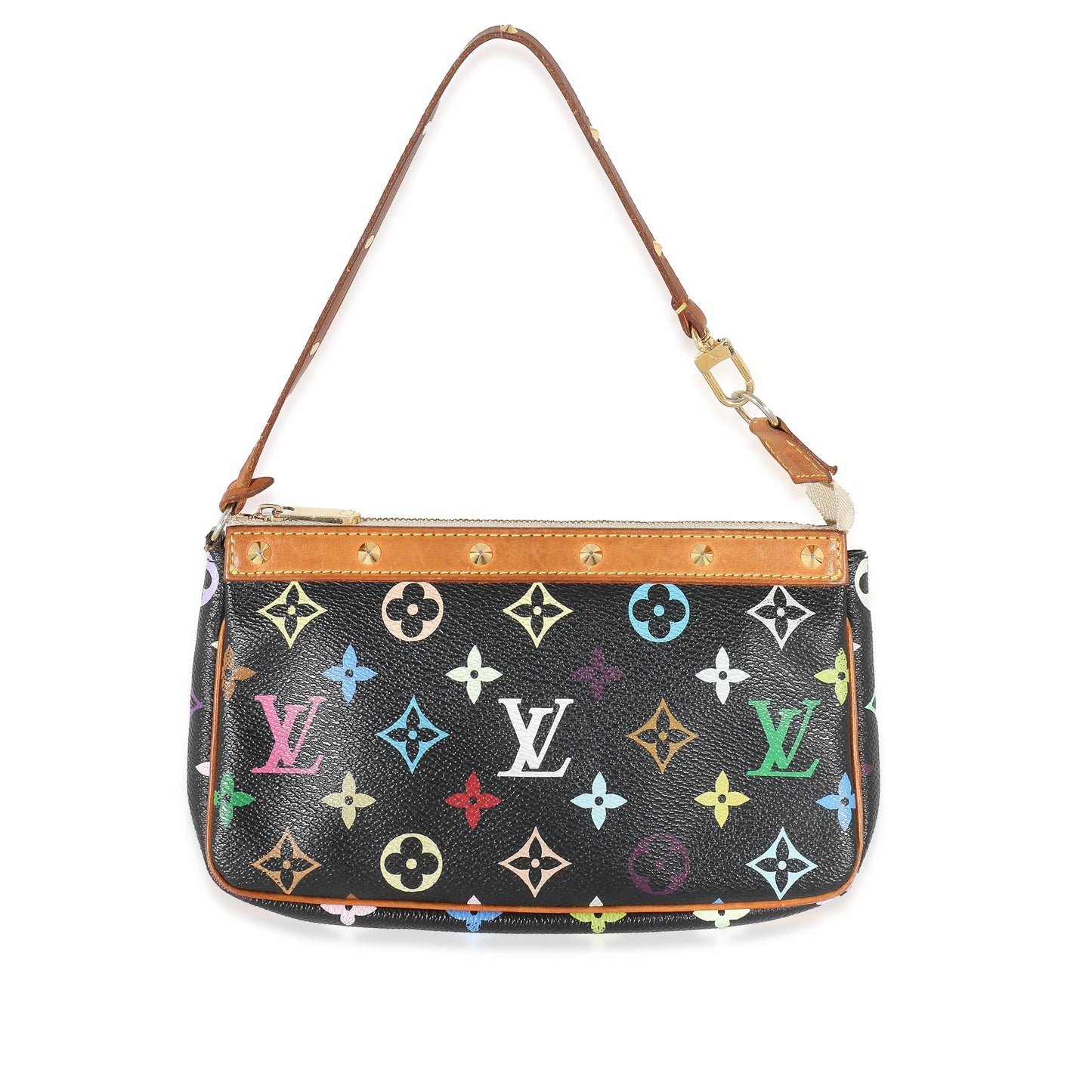 Louis Vuitton x Takashi Murakami Black Multicolore Canvas Pochette Accessoires
