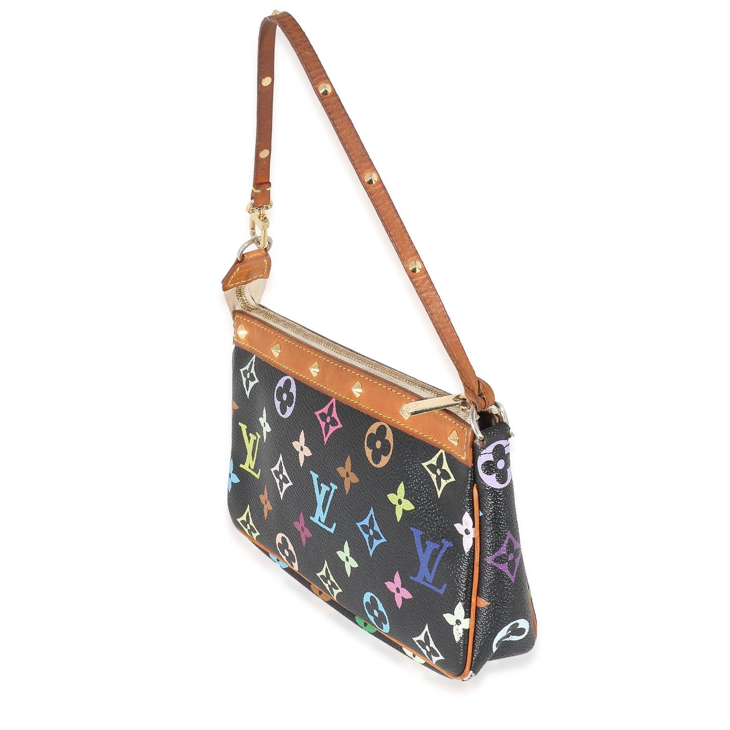 Louis Vuitton x Takashi Murakami Black Multicolore Canvas Pochette Accessoires
