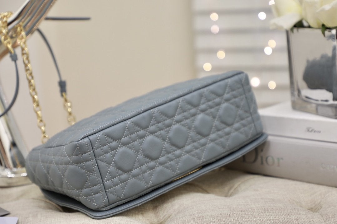 LARGE CARO BAG 28 GRAY SUPPLE CANNAGE CALFSKIN Amelia