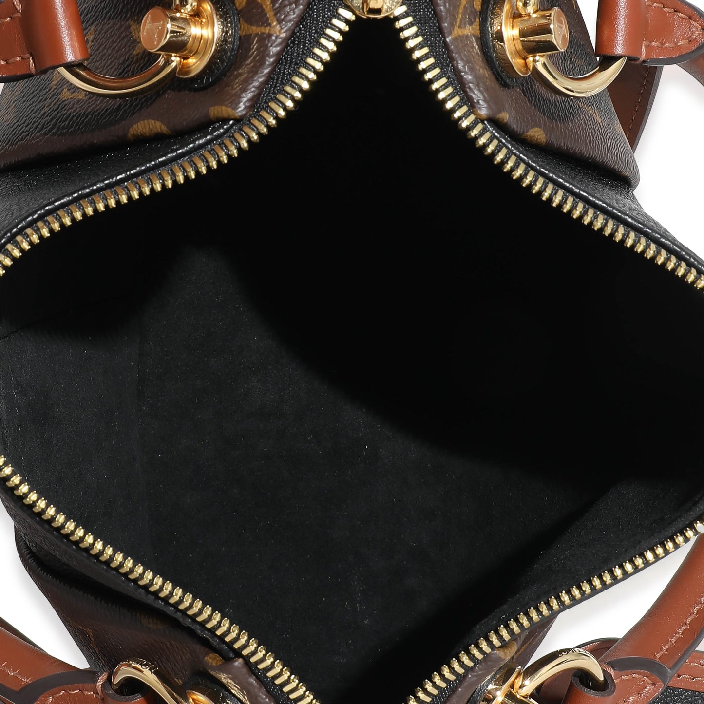 Louis Vuitton Louis Vuitton Black Leather Monogram Canvas V Tote BB