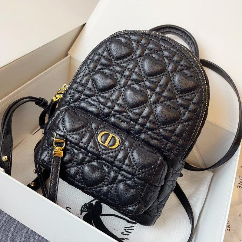 SMALL BACKPACK BLACK CANNAGE LAMBSKIN Amelia