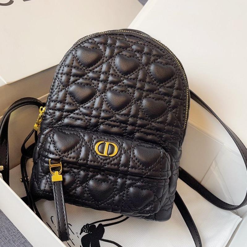 SMALL BACKPACK BLACK CANNAGE LAMBSKIN Amelia