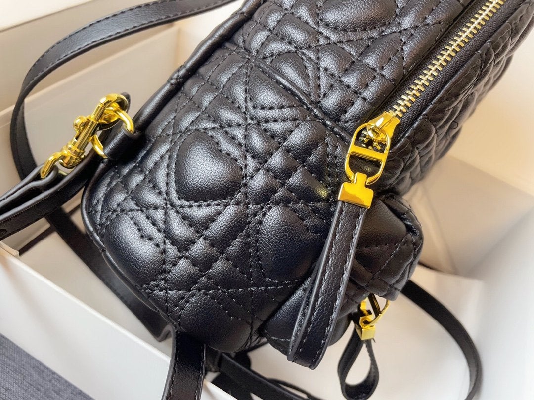 SMALL BACKPACK BLACK CANNAGE LAMBSKIN Amelia