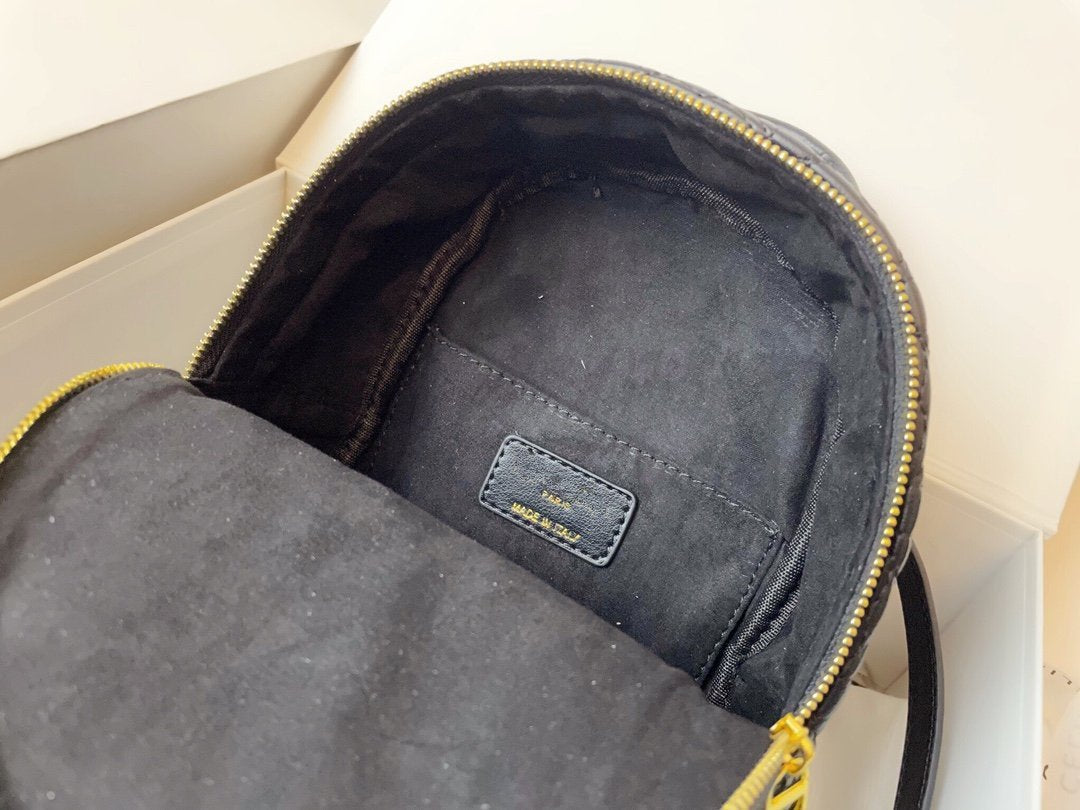 SMALL BACKPACK BLACK CANNAGE LAMBSKIN Amelia