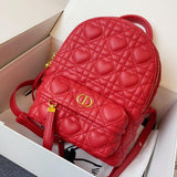 SMALL BACKPACK RED CANNAGE LAMBSKIN Amelia