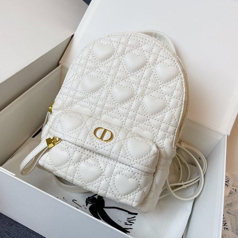 SMALL BACKPACK WHITE CANNAGE LAMBSKIN Amelia